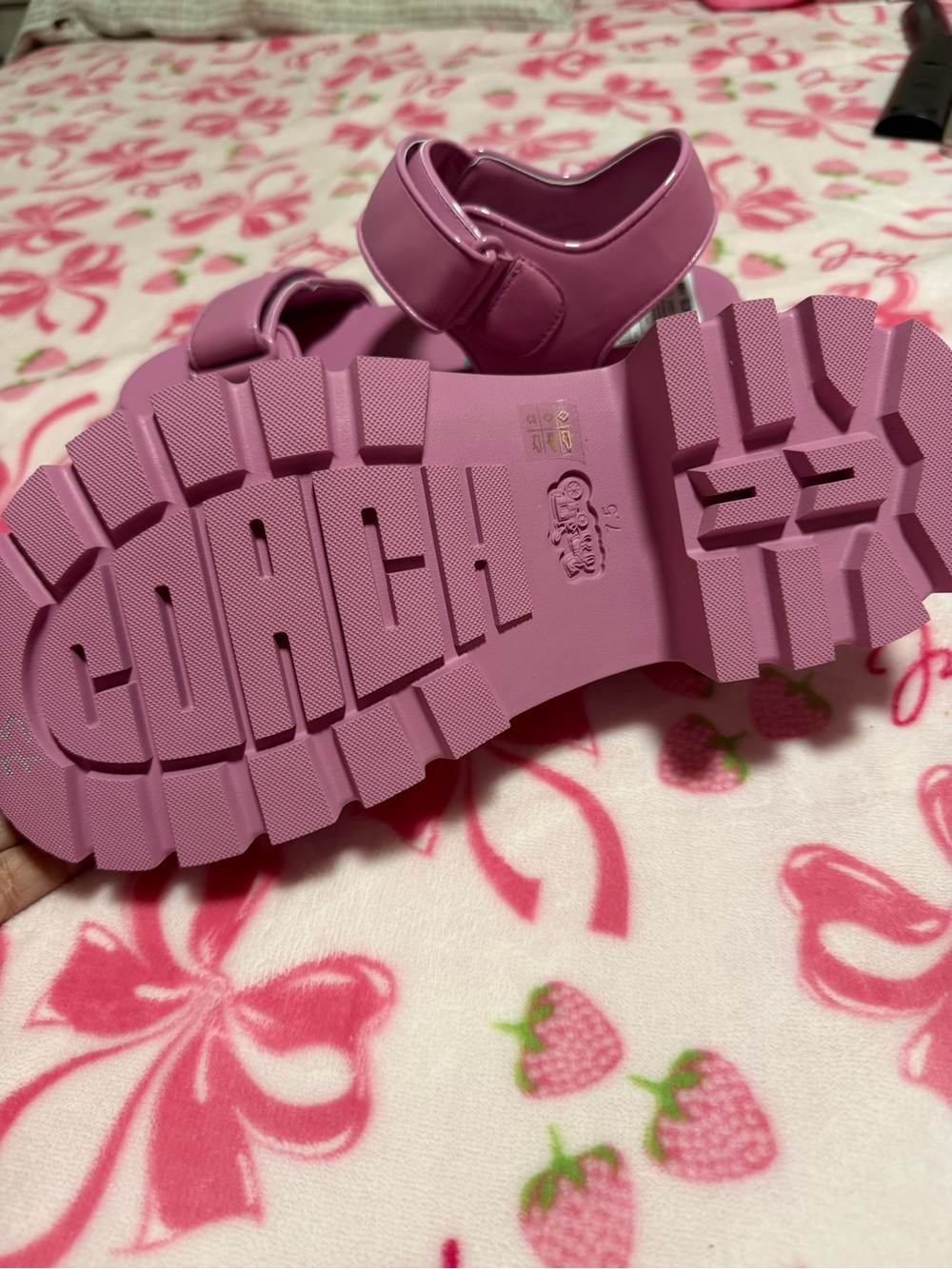 Coach Chunky Pink Platform Strap Sandals - Picture 4 of 7
